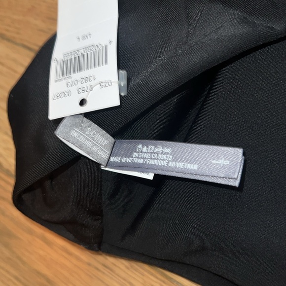 NWT Aerie Black Wrap Around Bikini Top Scoop Encolure Degagee Size L - Picture 7 of 8